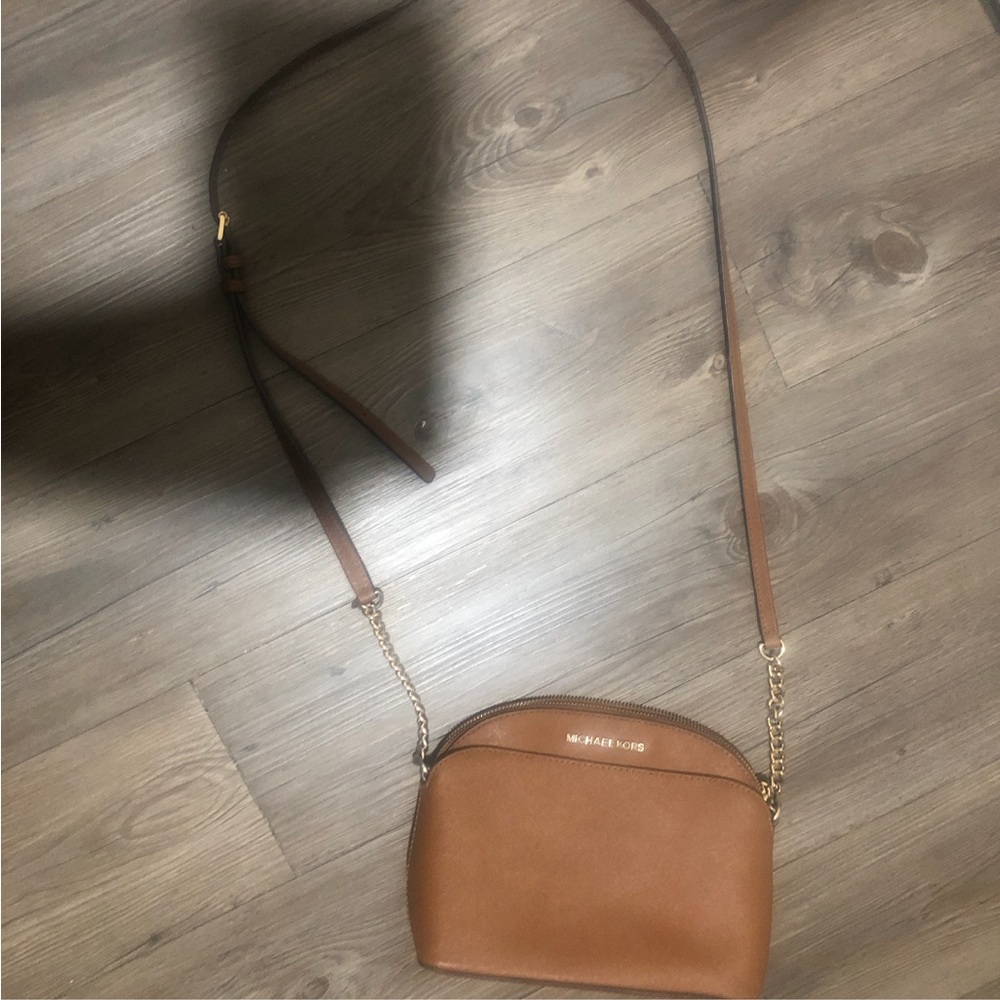 Michael Kors Jet Set Camel Leather Crossbody